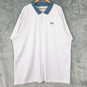 Under Armour Shirt 4XLT Tall Performance Polo Matchplay Stripe Athleisure Golf